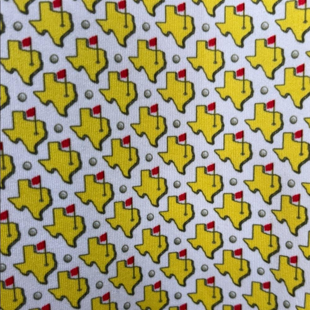 BURLEBO Yellow Patterned Short-Sleeve Polo Golf - - Picture 5 of 6